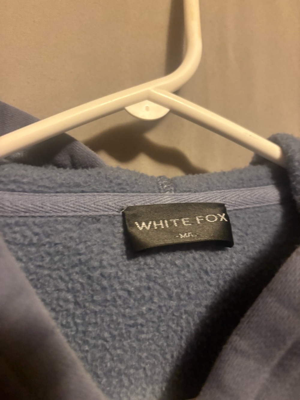 White Fox Boutique Crewneck Hoodie in Dusty Blue - Picture 5 of 7